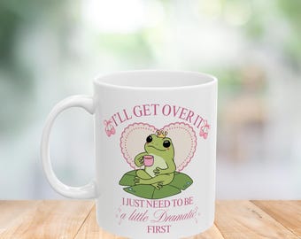 Funny Frog Ceramic Mug: Dramatic Sarcastic Gift