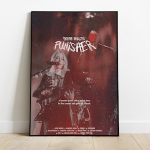 Punisher Concert Cover Poster Phoebe Bridgers Retro Wall Art Digital Artwork Indie Music Album Printable Phoebe Trendy Dorm Room Decor