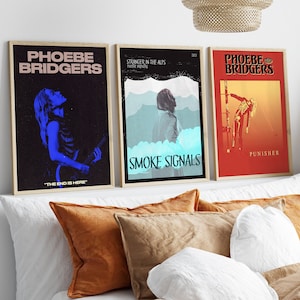 Phoebe Bridgers 3 Piece Wall Art The End Is Here Poster Punisher Album Cover Retro Smoke Signals Print Music Song Lyrics Dorm Room Decor