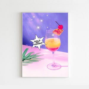 Retro Tequila Cocktail Poster Trendy Bar Cart Wall Art Digital Download Woman Cocktail Printable Preppy Mixology Beverage Kitchen Wall Decor