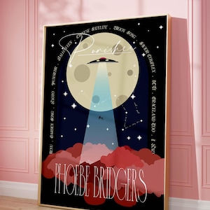 Punisher Poster Phoebe Bridgers Prints Modern Music Wall Art Digital Prints Punisher Album Poster Illustration Wall Art Dorm Room Decor