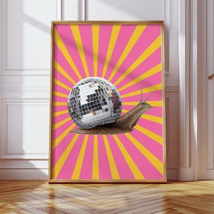 Trendy Disco Ball Art Decor Funky Disco Prints Mirror Ball Printable Modern Girly Bedroom Poster Digital Download Retro Disco Ball Poster