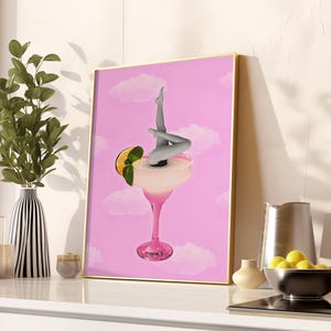 Aesthetic Margarita Prints Modern Bar Cart Wall Art Trendy Margarita Poster Above Bar Cart Prints Digital Download Pink Cocktails Printable
