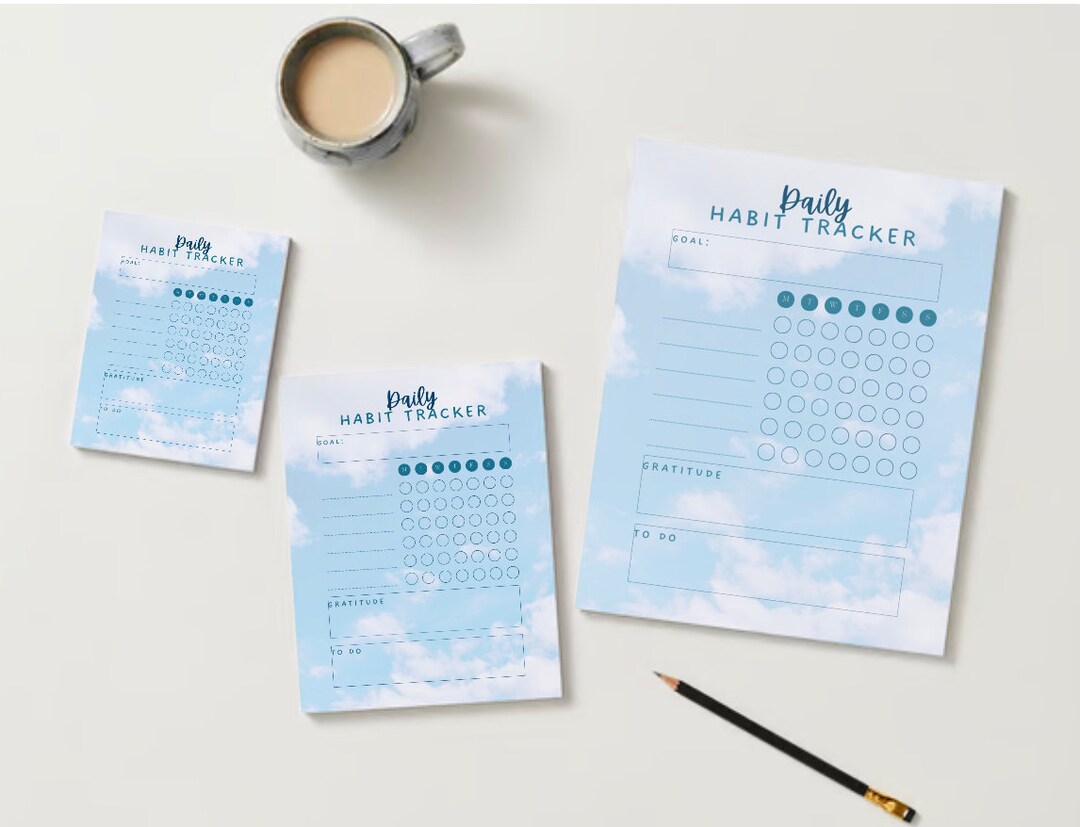 Premium Habit Tracker Notepad for Goal Setting and - Etsy