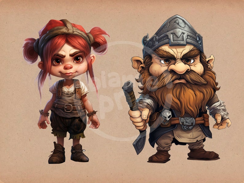 Cute Dwarf PNG, Transparent Dwarves Clipart