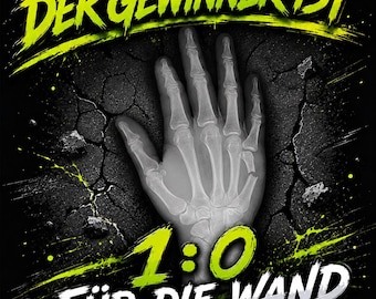 1:0 for the wall - X-ray stickers - German or English