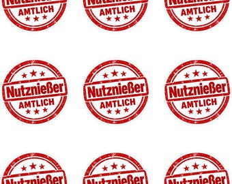 Official Beneficiary - Sticker – red stamp look with statement