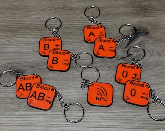 Etiqueta NFC, grupo sanguíneo, etiqueta de sangre, etiqueta de emergencia