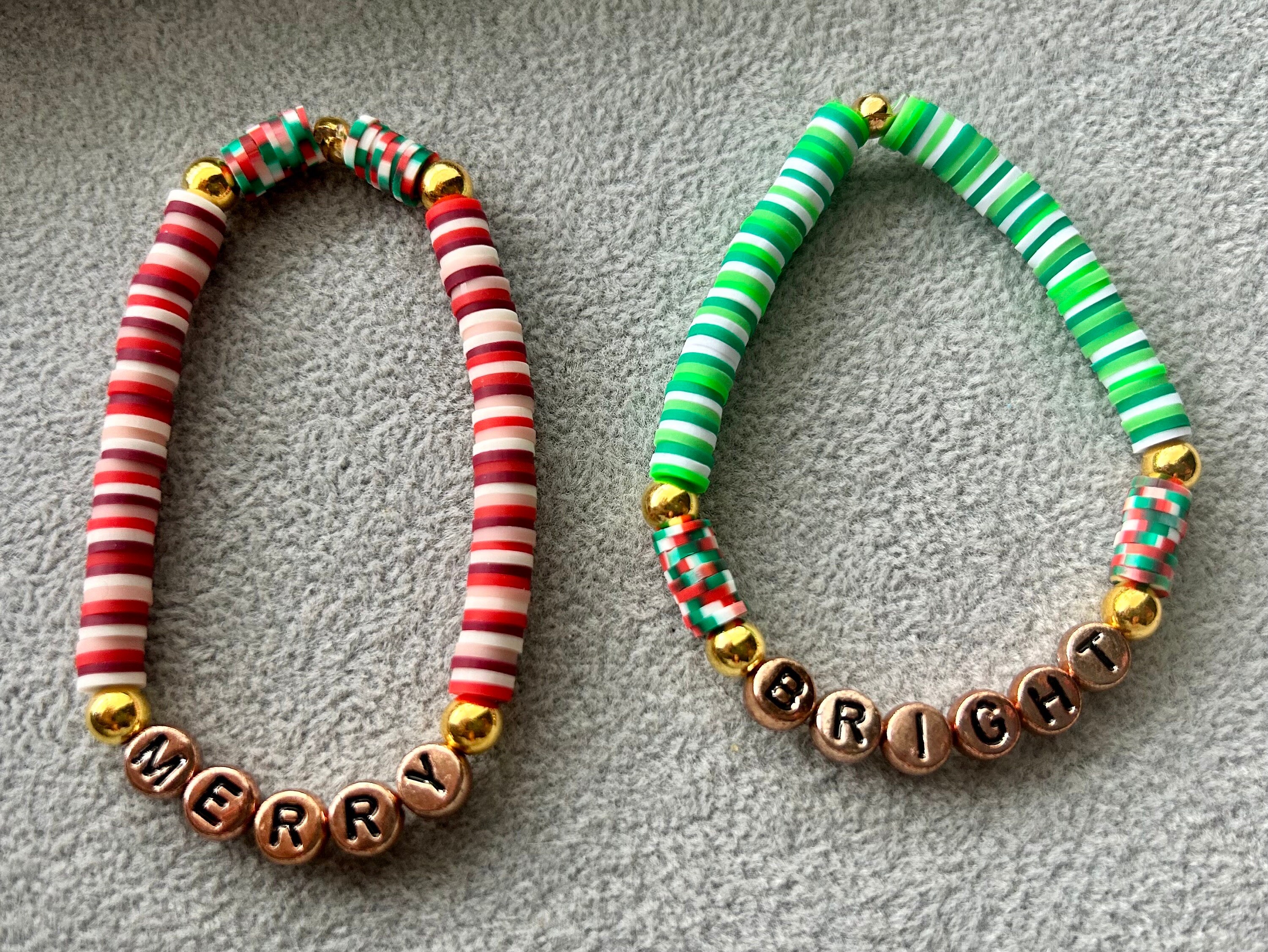 Christmas Stretch Bracelet 2 Pack Perfect Stocking Stuffer for the