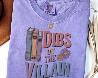 Shirt met strepen op de schurk van Comfort Colors® voor boekenliefhebbers, trendy oversized T-shirt boekenclub, bibliothecaris Reading-T-shirt, esthetisch cadeau voor haar
