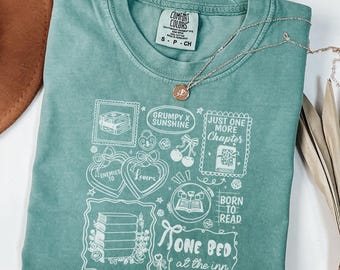Comfort Colors® Bookish Romance Reader-shirt voor boekenliefhebbers, smut Vijanden van geliefden trendy tshirt, antisociale boekenclub, leescadeau