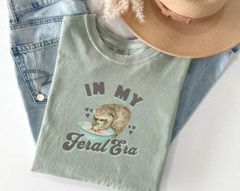 In My Feral Era Raccoon Shirt, Funny Animal Shirt, Vintage Raccoon Meme T Shirt, Trash Panda T Shirt, Retro Unisex Tee, Animal Lover Gift