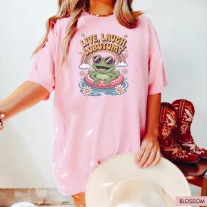 Live Laugh Lobotomy Comfort Colors Unisex T Shirt, Adult Humor Tee, Funny Frog Meme T Shirt, Silly Weird T Shirt, Vintage Graphic T-Shirt