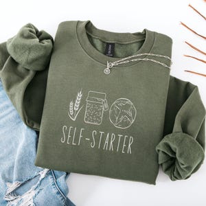 Selbst Starter Sauerteig Sweatshirt, Sauerteig Pullover, Brotbacken Sweatshirt, Sauerteig Brot Pullover, Lustiges Backen Crewneck Geschenk für Sie