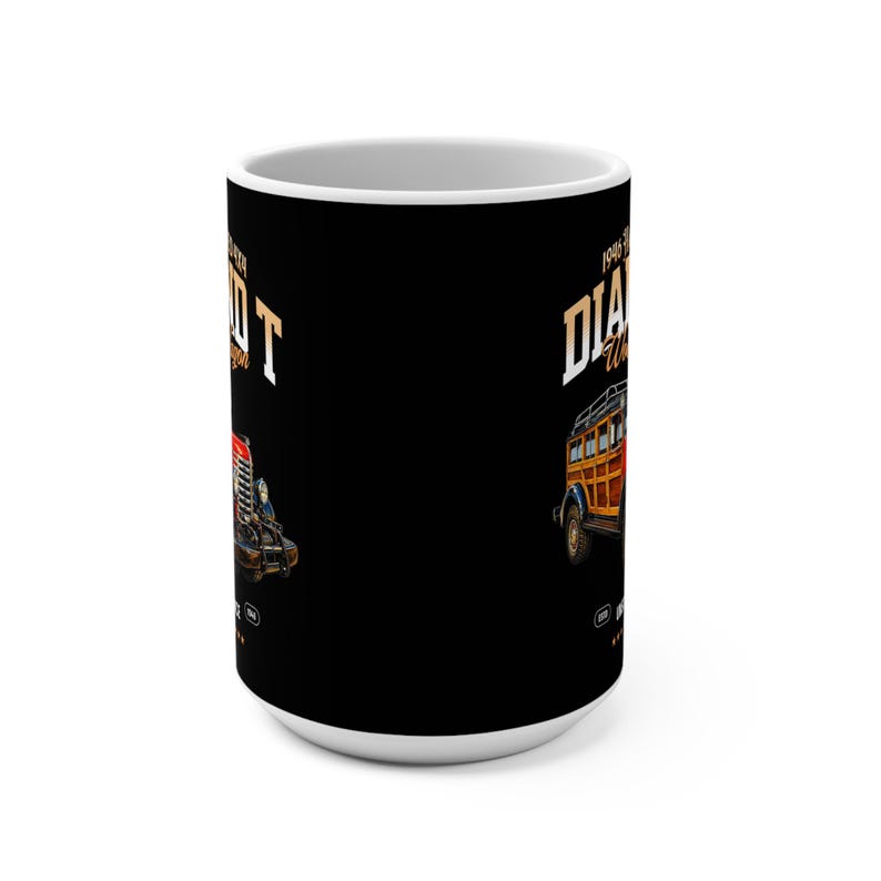 Diamond T Woody Mug on Black 15oz image 3
