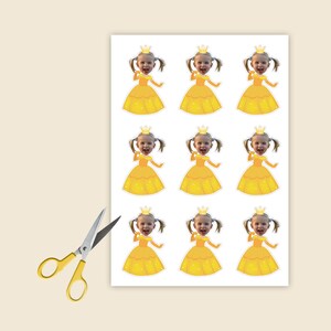 Custom Photo Cupcake Toppers Printable, Princess Birthday Cupcake ...