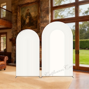 Creme-Weiße Ripple Bogen Backdrop: Paint Festivo, Hochzeit Geburtstag Party Backdrop