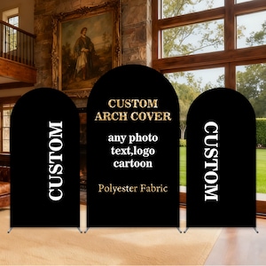 Capa de fundo de arco personalizada: fundo fotográfico de tecido personalizado