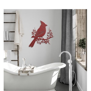 Cardinal Metal Sign Indoor/Outdoor Wall Art Remembrance Sign | Porch Decor Memorial Sign | 5 Colors | High-Quality Die-Cut Steel