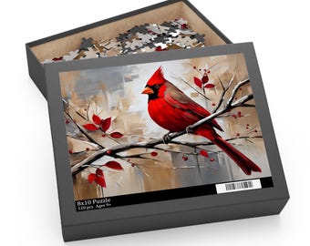 Cardinal Jigsaw Puzzle Gift for Nature Lovers | Great Grandma Gift | Grandmother Gift Puzzles