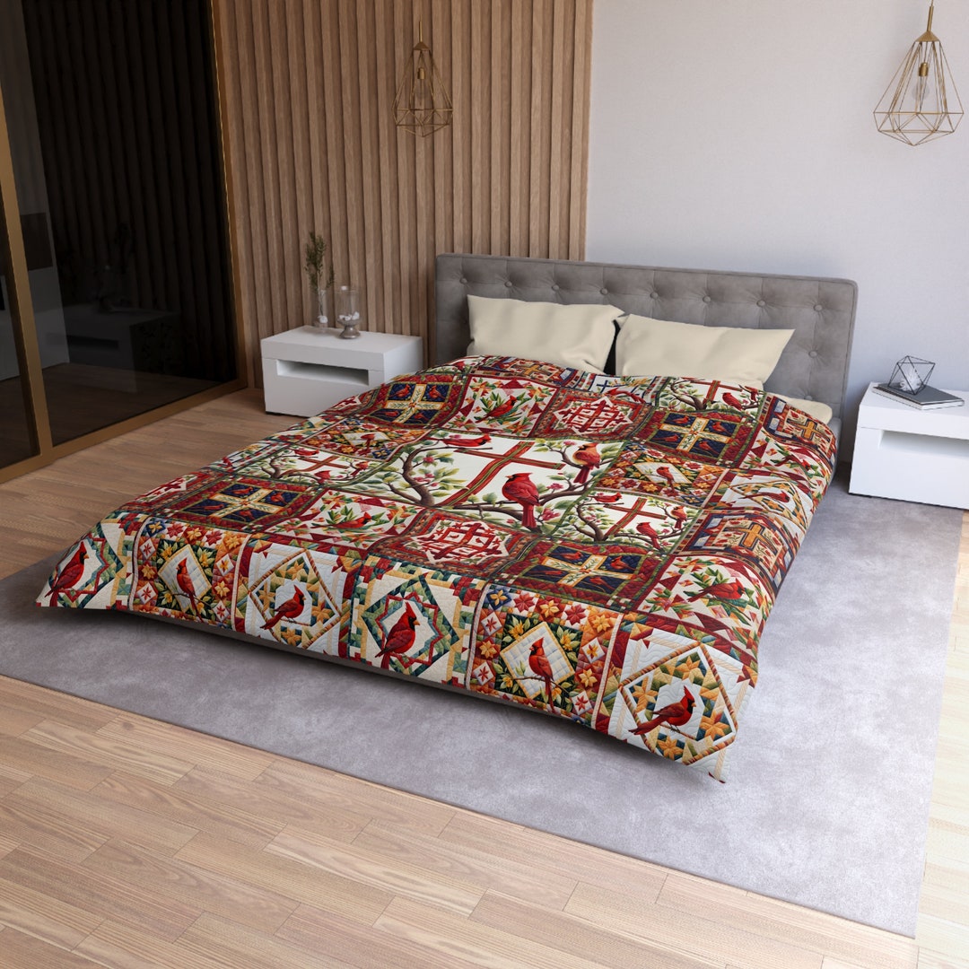 Christmas Heart Cardinal WN0711018CL Duvet Cover Set main image 1
