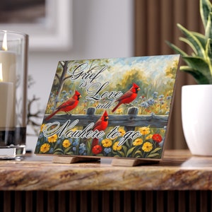 Cardinal Memorial Ceramic Tile: Grief Sympathy Gift