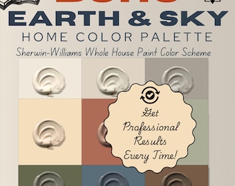 Boho Home Decor Color Palette Digital Planner: Sherwin Williams Paint Swatches (Digital Download)