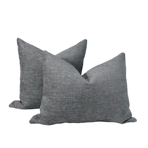 Cozy Blue Throw Pillow, Blue Linen Throw Pillow, Soft Blue Textured Pillow Covers, Linen-Look Blue Pillow, Minimalist Pillow Cushion