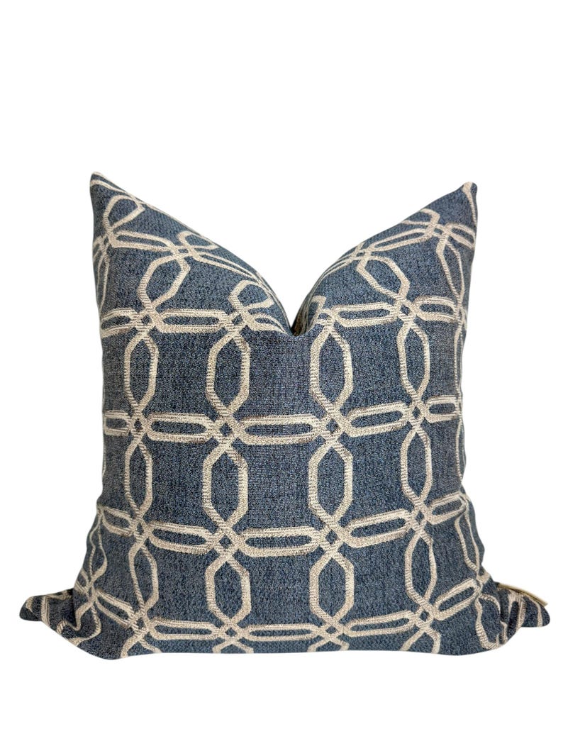 KiwaPrintsStore Geometric Chain Link Pillow Cover - Thumbnail 3