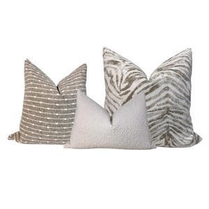 Boho Textured cushions, Neutral decorative Pillow Cover Combo, Beige and cream pillows, Set of throw pillow Covers, customizable cushions