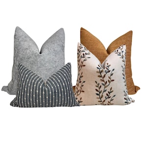 Boho Sofa Pillow Combo, Throw Pillow Set, Decorative Cushions Set, Throw Pillow Combinations, Sectional Pillow Combo, Pillow Cover Set of 4