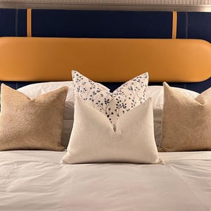 Neutral Pillow Set, Floral and Neutral Pillow Combo, Beige and Floral Pillow Combo, Pillow Combo Set, Accent Cushion Set