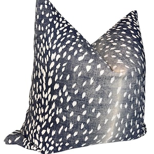 Blue Fawn Pillow Cover, Antelope Print Pillow Cover, Deer Print Cushion Cover, Animal Print Pillow