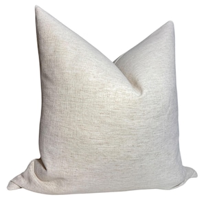 Beige Decorative Pillow, Neutral Linen Throw Pillow Cover, Soft Natural Linen Cushion, Minimalist Décor Cushion, Neutral Accent Cushion
