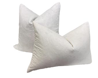Feather Down Pillow Insert, Overstuffed Lumbar & Cushion Forms