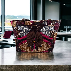 Bolso de mano con estampado africano, bolso africano, bolso kitenge, bolso de mujer, bolso con estampado africano auténtico, bolso de tela africana, bolsos Ankara