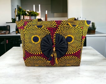 Ankara Fabric Tote Bag, African Print Handbag, Women's Cotton Bag