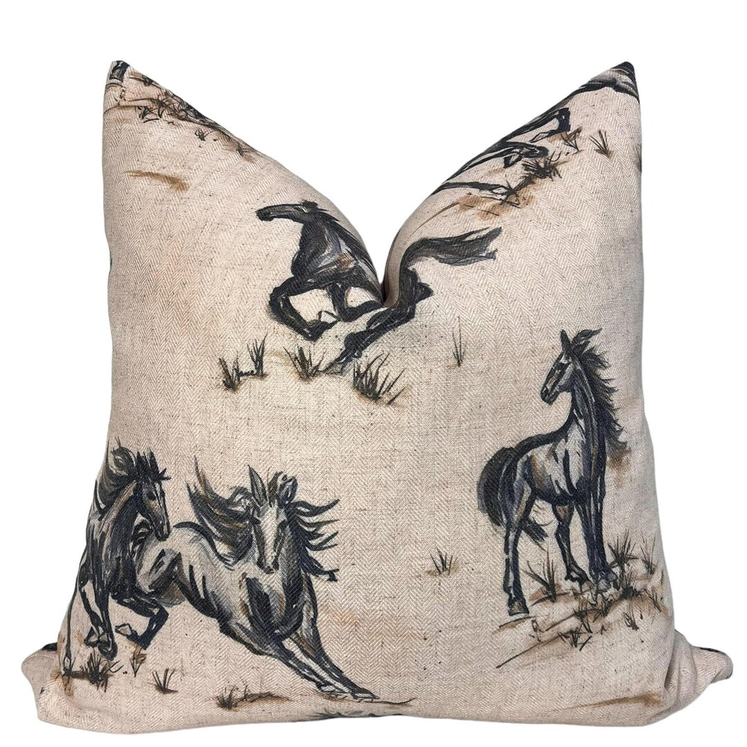 Windswept Horse Pillow
