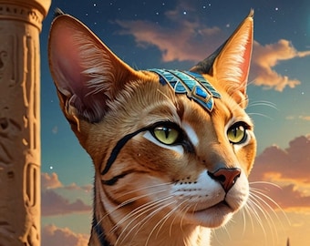 Egyptian Cat Familiar, Teacher, Astral Journey Guide, Preconjure Spirit Keeper, Distance Binding, DIGITAL, Exclusive Digital Object