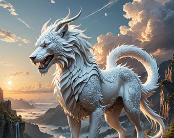 Dragon Wolf Psychic Teacher Familiar, Astral Journey Guide, Companion Spirit Keeper, Distance Binding, Exclusive Digital Download
