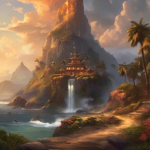 Volcano Island, Astral Abode, Metaphysical Home, Spirit Energy, Resting Place, Spiritual Gift, Personal and Private, Digital Download