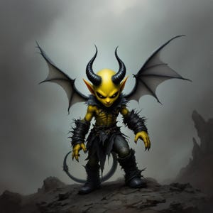 Esprit du lutin sombre, gardien des ténèbres, apparition du démon démon, gardien de l'esprit, reliure à distance, téléchargement numérique exclusif