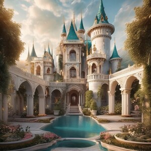White Marble Castle, Astral Abode, Metaphysical Home, Spirit Energy, Resting Place, Spiritual Gift, Personal and Private, Digital Download