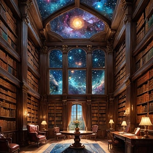 Library Astral Abode, Metaphysical Home, Spirit Energy, Guide Resting Place, Spiritual Gift, Personal and Private, Digital Download