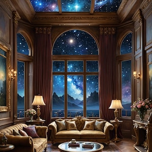 Living Room Astral Abode, Metaphysical Home, Spirit Energy, Resting Place, Spiritual Gift, Personal and Private, DIGITAL, Digital Object