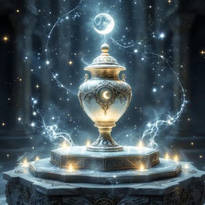 Moon Power Urn, Lunar Magic, Metaphysical Blessing, Distance Binding, Digital Download
