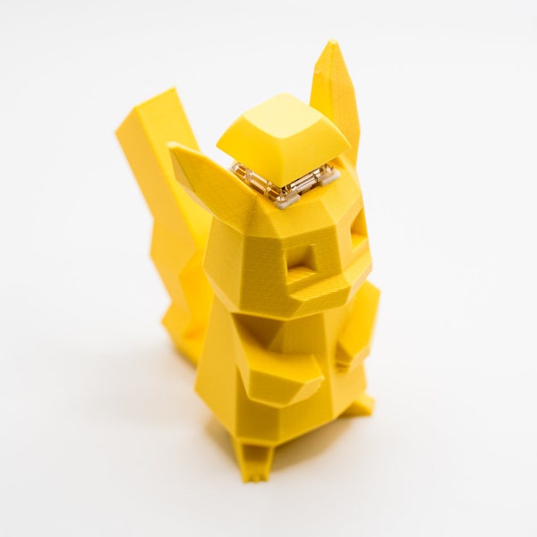 Low Poly Pikachu Mechanical Switch Fidget Toy | Stim Toy, Stress Relief, ADHD, ASMR