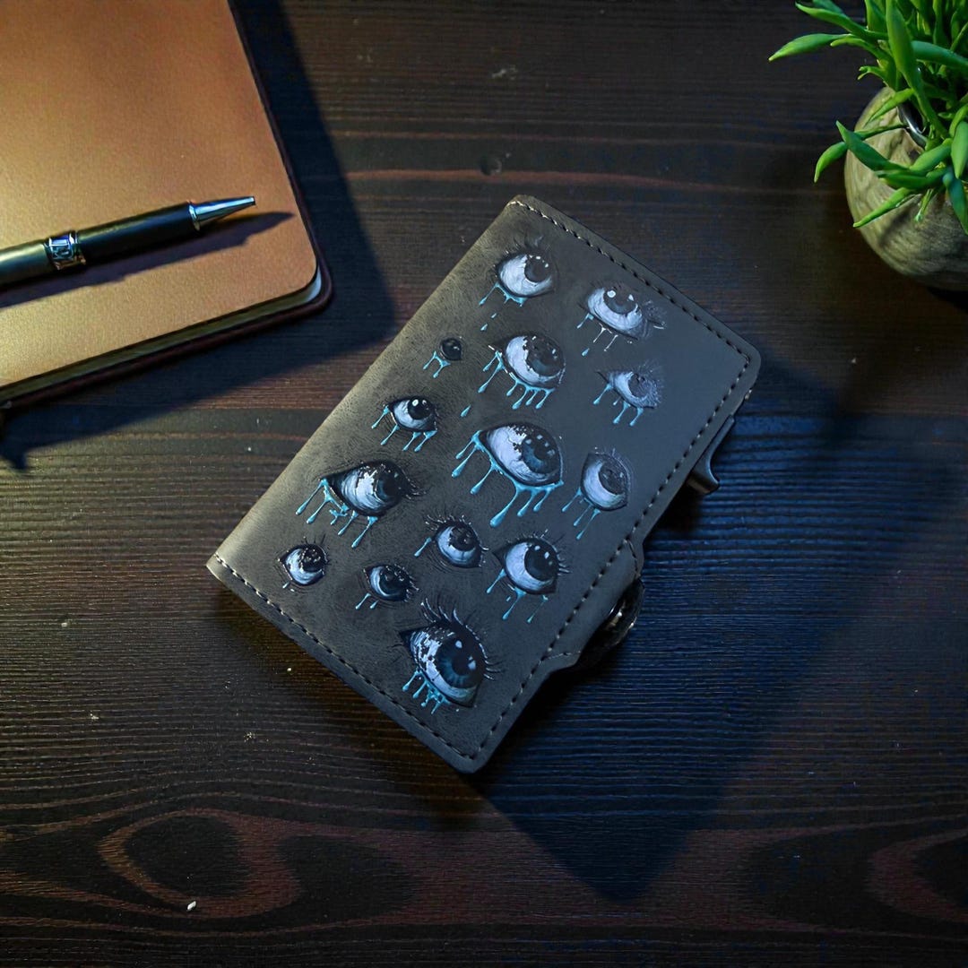 Cursed Weeping Eye Prison UV Printed PU Leather Wallet, Supernatural ...