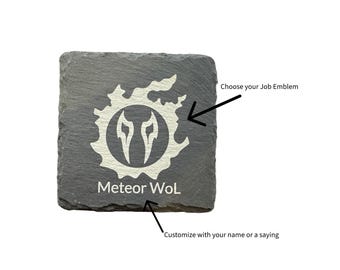 Final Fantasy XIV Disciple of War Slate Coasters | Optional Name Personalization