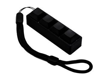 4-Button Mechanical Switch Clicky Fidget Toy w/ Adjustable Wrist Strap, Fidget Toy, Asmr, Stimy Toy, Keyboard, Desk Toy, keycap Fidget